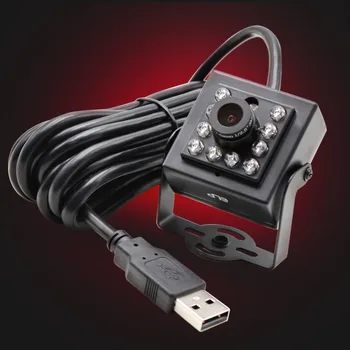 Full HD 1080P CMOS OV2710 ВИДЕОНАБЛЮДЕНИЕ USB Webcam 10шт IR светодиоди за нощно виждане инфрачервена USB камера с обектив 2.8 мм