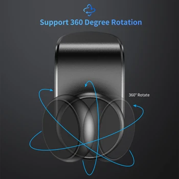 FLOVEME Универсален магнитен кола, телефон за iPhone Xiaomi 360 ротация на мобилен телефон за кола стойка за монтиране на подкрепа аксесоар