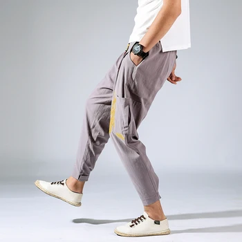 2021 Harajuku зреещи мъжете памук бельо ежедневни панталони са мъже реколта хип хоп градинска облекло за джогинг панталони панталони плюс размер 5XL