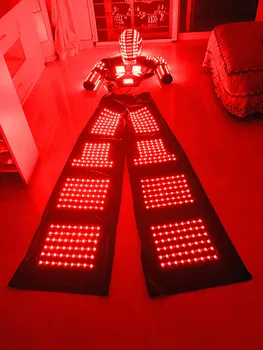 DHL Безплатна доставка LED Robot Costume David Guetta robot suit led robot suit stage dance event evening Robot clothes