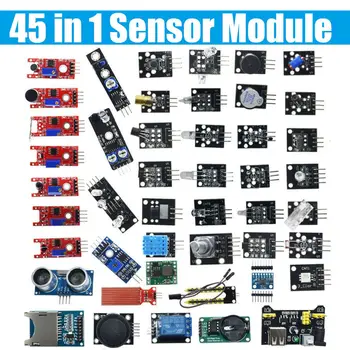 45 в 1 сензорни модули стартов комплект за Arduino Raspberry Pi наземен модул на лазерна глава датчик превключвател модул