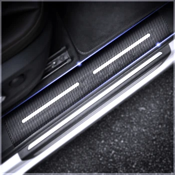 4D въглеродни влакна стикер за Hyundai Genesis Coupe 2009 до прагове за автомобили вратата, на прага на малка перука на темето плоча автоаксесоари
