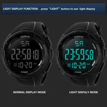 за да гледате мъже 2019 луксозни мъжки аналогов силиконов каишка дигитален военен армейски спорт LED водоустойчив мъжки часовник horloges mannen A0