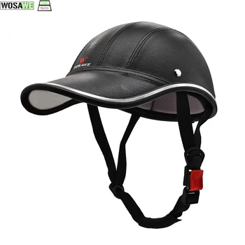 WOSAWE предпазна каска изкуствена кожа бейзболна шапка каска за Колоездене електрически скутер велосипед мтв каране на ски, езда предпазна каска