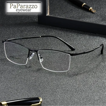 2019 нов метален Полукадр късогледство очила рамка ultralight дизайн на очила мъжки бизнес предписани очила oculos grau de