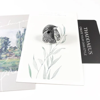Елегантен коктейл пръстен Falcon от сребро 925 проба,модерен подарък за жени и мъже, Europe Eagle 2018 Fine Jewelry