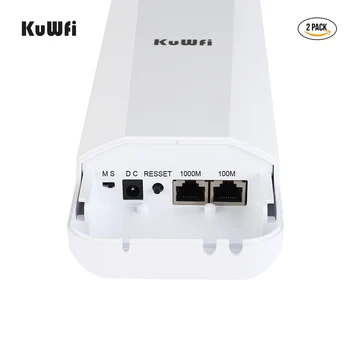 KuWFi Outdoor Router 300Mbps Wireless Repeater Outdoor P2P 1 Wireless WIFI Bridge With 24V POE Adapter for IP Camera