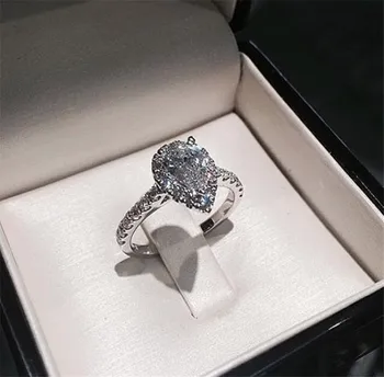 Choucong искра обещание пръстен от сребро 925 AAAAA cz луксозни сватбени пръстени годежен пръстен за жени сватбена декорация парти