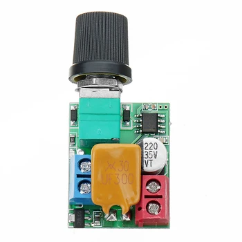 DC 5V to 35V 5A Mini Motor PWM Speed Controller Small LED Dimmer Speed Switch Governor