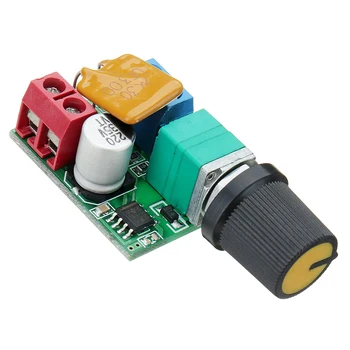 DC 5V to 35V 5A Mini Motor PWM Speed Controller Small LED Dimmer Speed Switch Governor