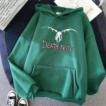 Есен-зима Death Note Hoodie Horror аниме печат качулки унисекс студент hoody хип-хоп градинска облекло hoody унисекс пуловер