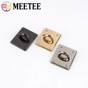 Meetee квадратен метал O D пръстен страна клип катарами за чанти и аксесоари DIY дрехи чанти хардуер кука декорация висулка
