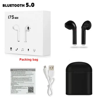IBESI i7s TWS безжични слушалки Bluetooth слушалки спортни стерео слушалки слушалки зарядно кутия за iPhone huawei, Xiaomi