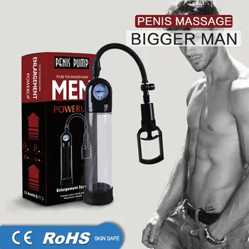 Fanssy Bigger Penis Pump Extension вакуум помпа лупа на пениса за мъжете Мъжете ръка някои нагоре силен помпа за уголемяване на пениса