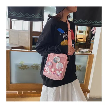 Нов прием на мини Itabag прозрачен PVC Crossbody чанта японски аниме cosplay Лолита Ita чанта с прозрачен прозорец чанти
