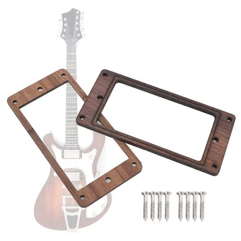 2 елемента електрически китари дървена хамбакер китара пикап рамка пикап инсталация пръстен
