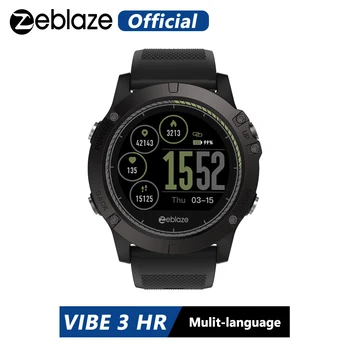 Zeblaze VIBE 3 HR Smart Watch 1.22 инчов IPS Round Screen Support Heart Rate Monitor крачкомер SmartWatch за IOS и Android