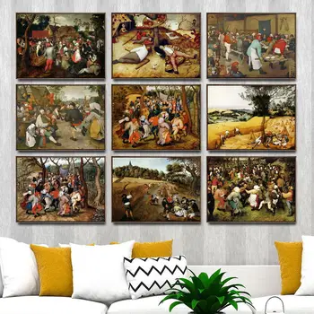 Home Decoration Art Wall Pictures Натам Living Room Print Poster Платно Paintings Netherlandish Pieter Brueghel The Elder 3