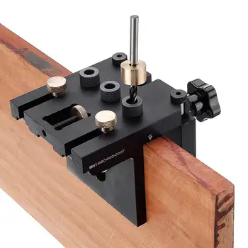DANIU 3 In 1 Punch Positioner Dowelling Jig 6/8/10/15mm Drilling for Furniture Connecting Woodworking Пробийте Ръководство Kit Location