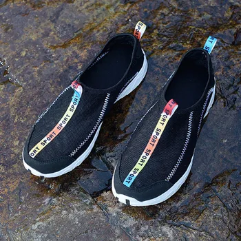 Унисекс спортни обувки открит бързо съхнещи маратонки мъжки лятото дишащи фитнес лек фитнес зала водата Аква обувки плажни обувки EDF88