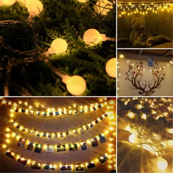3 м 20 светодиоди Фея ред венец Коледно дърво завеса топката открит сватбена къща декоративни завеси светлини Luces Led Навидад