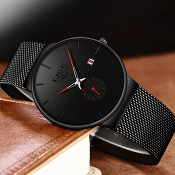 2020 нов LIGE мъжки часовник ежедневна мода подарък мъжки часовници бизнес водоустойчив кварцов часовник пълен стомана часовник Relogio Masculino + Box