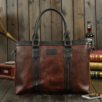 2019 нов прием на известната марка бизнес мъжки портфейл, чанта изкуствена кожа чанта за лаптоп портфейл Мъжки чанти през рамо от изкуствена кожа