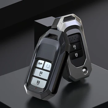 Car Flip Key Cover Case подходящ за Honda Civic и CR-V, HR-V Accord Jade Crider Odyssey - 2018 Remote Protector