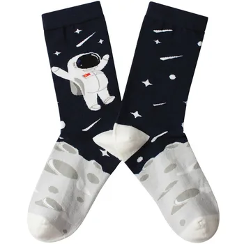 Нова мода Harajuku корейски сладък Kawaii Луната засаждане жени чорапи памук ежедневни карикатура зима Метеор японски Дамски чорапи