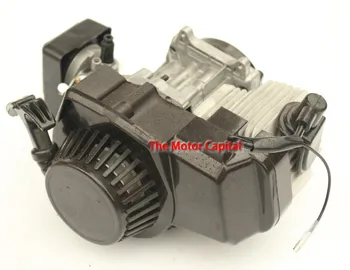 6 зъбите 43cc 47cc 49cc 2-тактов двигател + дроссельный кабел комп MOTOR MINI QUAD ROCKET POCKET BIKE mini quad за верига t8f