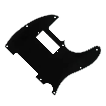 FLEOR Mini Humbucker Guitar Pickguard Tele Black 3Ply с винтове за тялото на китарата
