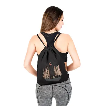 Кой се грижи естествен дантела чанта фитнес чанта 3D печат раница жени преносим търговски мода училище чанта за обувки