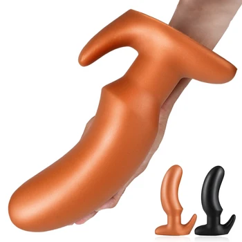 Мек силиконов анален плъгин голяма дълга плячка мастурбатор ануса масажор G-spot клитор стимулатор еротични секс-играчки за възрастни, за жени и мъже