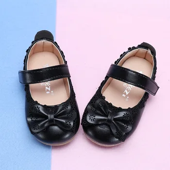 Обувки принцеси за момичета Нескользящая обувки за бебета и сандали с лък за деца детска празнична обувки, Детски обувки сватбени 1-8