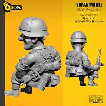 Yufan Model 1/32 Figure Комплекти Q Version Resin Soldier (височина 60 мм) Yfww-2018