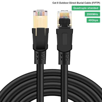 1/3/ 5m Vention Cat8 Ethernet кабел за високоскоростен 40Gbps SSTP тел интернет пластир кабел PC RJ-45 конектор за модем рутер