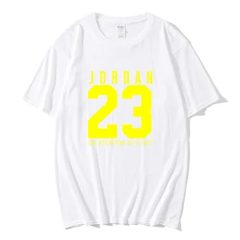 Мъжка тениска в памучна тениска O яка лятна мъжки ежедневни тениска XS-2XL мода свободна тениска 2020 New Йордания 23