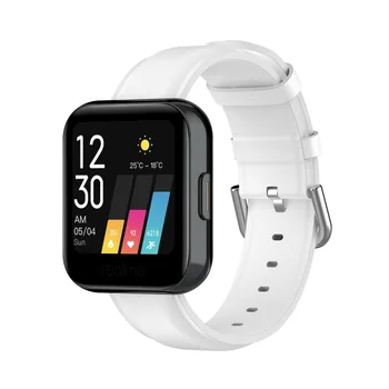 Кожена каишка за часовник Realme каишка за часовник гривна каишка на жените и мъжете гривна група Кореа за Realme Smart Watch аксесоари