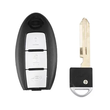 KEYYOU Smart Remote Key Shell Case 2 3 4 бутон за Nissan Rogue Teana Sentra Versa ключодържател капачка на ключа на автомобила без ключ с нож