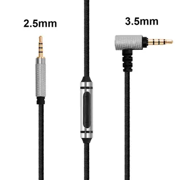 OFC сплетен взаимозаменяеми кабел удължителен кабел на музикални Захранващия проводник за слушалки Sennheiser PXC550 PXC480 PXC 550 480 MB660 MB 660 UC MS