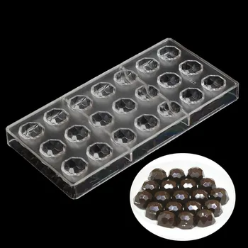 21 Диамантена пластмаса с форма на Clear Hard Chocolate Maker 3D Candy сладкарски инструменти