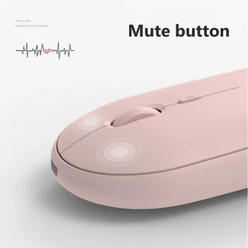 Ultra Slim Mini 2.4 G Bluetooth Мишка безжична детска мишката за Macbook Candy Color Акумулаторна PC геймър компютър тиха мишка