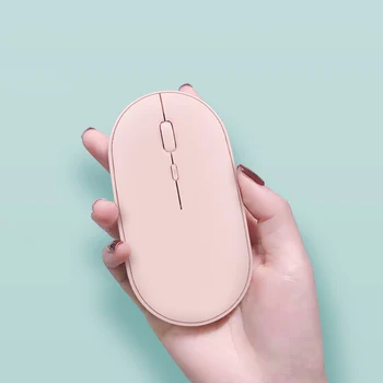 Ultra Slim Mini 2.4 G Bluetooth Мишка безжична детска мишката за Macbook Candy Color Акумулаторна PC геймър компютър тиха мишка