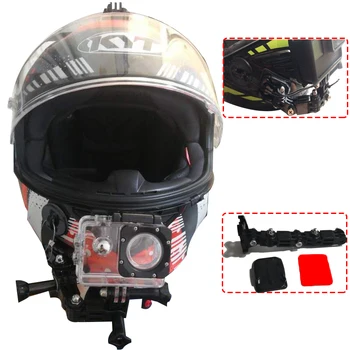 всички спортни камери Gopro Hero универсален каска притежателя на брадичката мотоциклет шлем притежателя на брадичката инсталиране на setCamera аксесоари