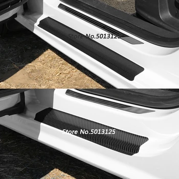 4шт въглеродни влакна врата педала броня драскотини протектор на прага прагове праг за Nissan Qashqai J11 J10 2017 2018 2019 2020 2021