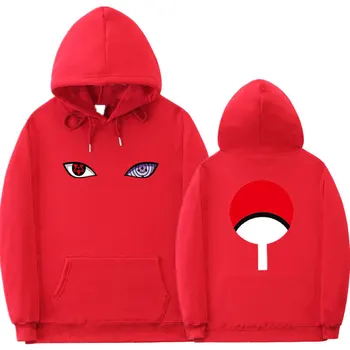 Японски стил аниме качулки Наруто Учиха Узумаки Хатаке очите печат hoody Мъже/Жени пуловер хип-хоп градинска облекло XS-3XL