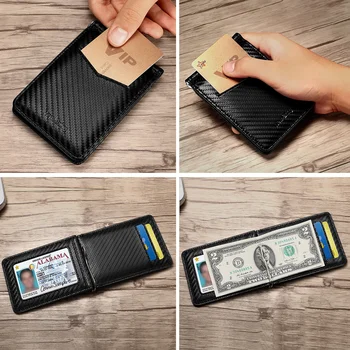 NewBring въглеродни влакна, шофьорска книжка, карта за самоличност на притежателя на пари в чантата си пари за мъже
