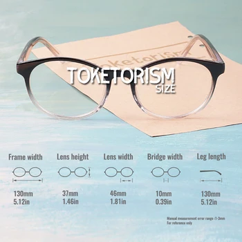 Toketorism модни кръгли дамски слънчеви очила рамки за очила дамски прости очила 7119