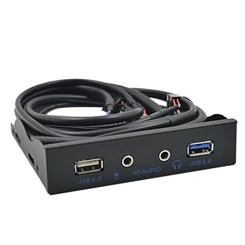 CHIPAL на предния панел 4 порта USB 3.0 и USB 2.0 Хъб HD Audio 3,5 мм жак за слушалки и микрофон интерфейс за настолни КОМПЮТРИ 3,5
