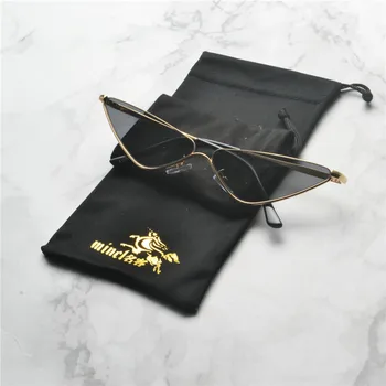 Малка метална дограма за дамски слънчеви очила Жени 2019 марка дизайнер на модни слънчеви очила ретро котка слънчеви очила Моден партия очила NX